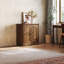 Armoire modulaire à charnière avec porte et tablettes réglables (ensemble de 1), noyer-130730782