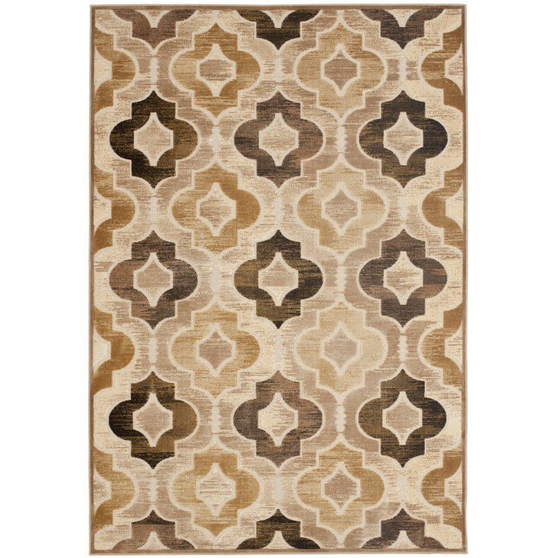 Tapis à motif géométrique Patrick Paradise Performance, Rectangle 4 pi x 5 pi 7 po