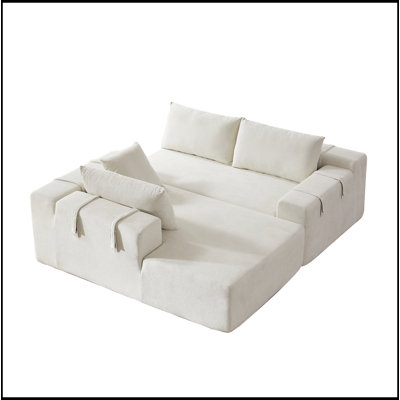 Luxurious Chenille Upholstered Modular Sectional Sofa Set, Perfect for Comfort and Customizable Layouts in Any Living Room.