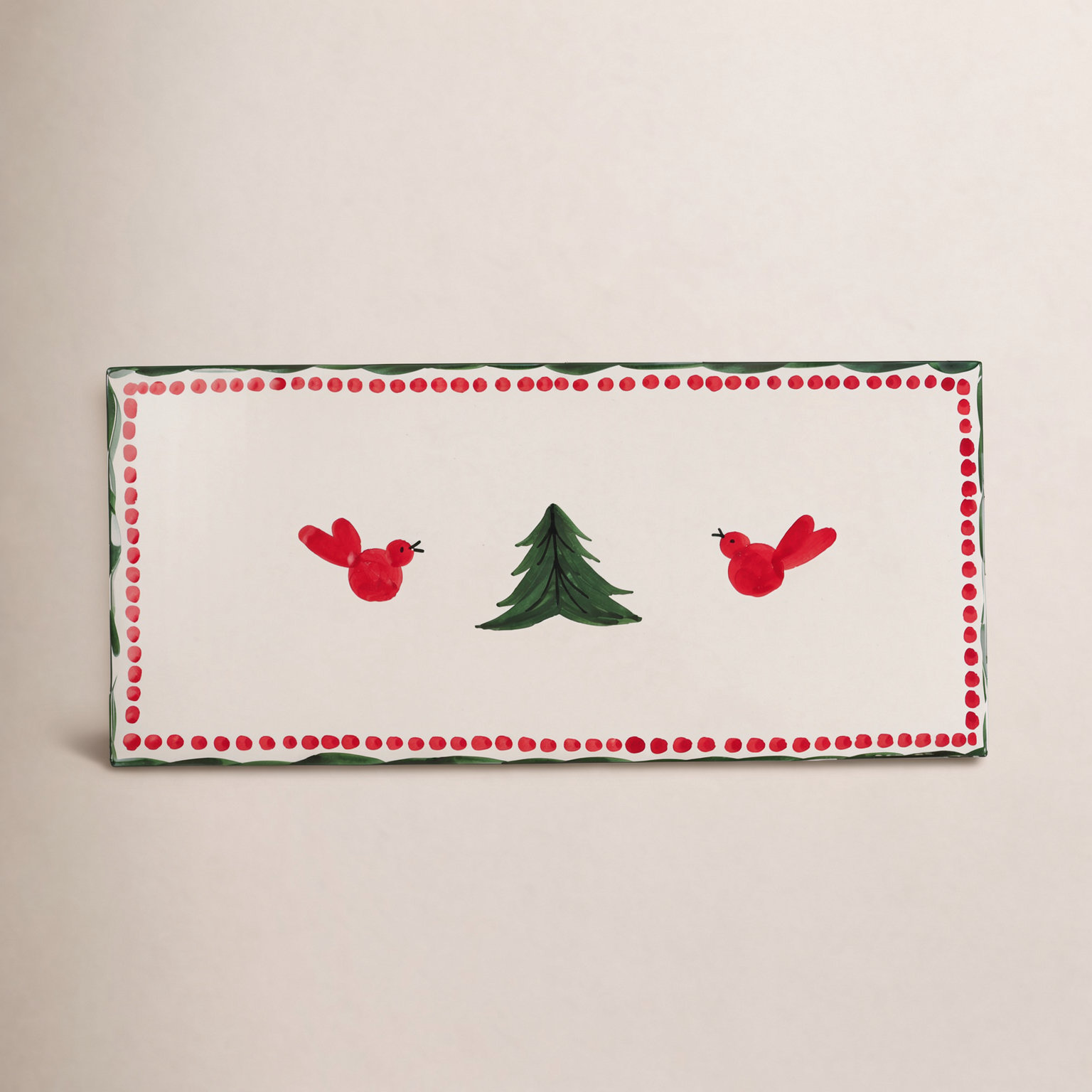 Uccello Rosso Rectangle Ceramic Cheese Board