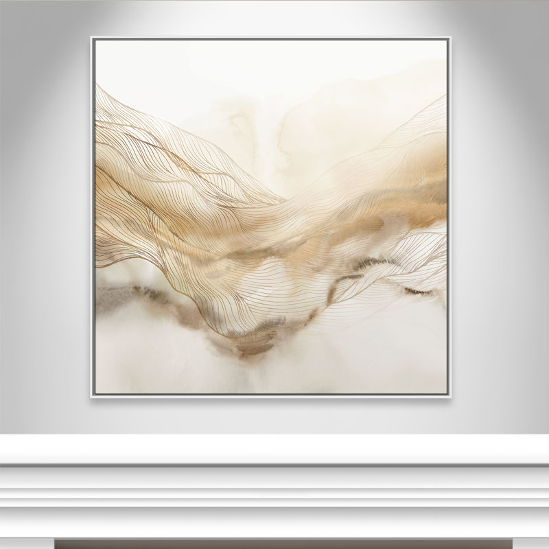 «Line Haze II» par Isabelle Z, H 46,5 po x l 46,5 po, Blanc