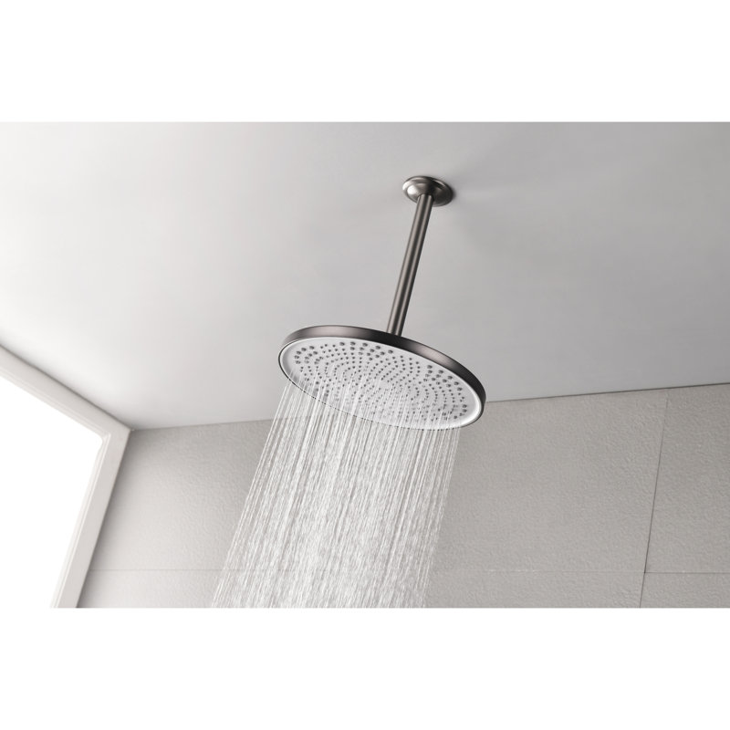 Pomme de douche Modern Luxury - haute, pluie, laiton, assemblage en 1 minute, caractéristique bronze industriel, ajustement, sans outil,