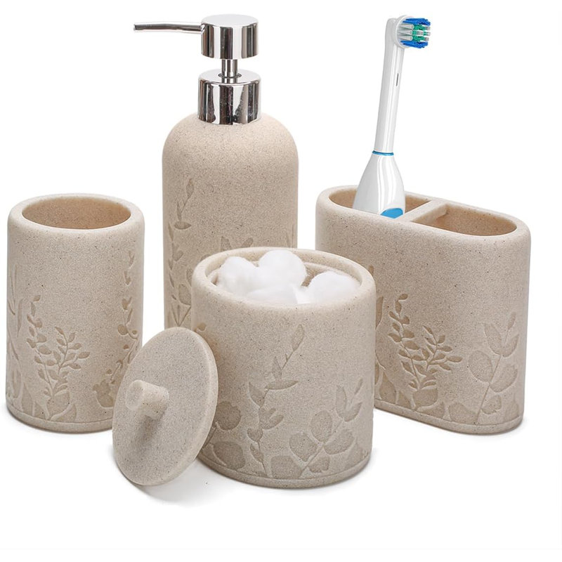 Beige Bathroom Accessories Set