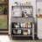 2-Door Sideboard Buffet Cabinet with 2 Drawers, Wood Storage Cabinet-1431199095
