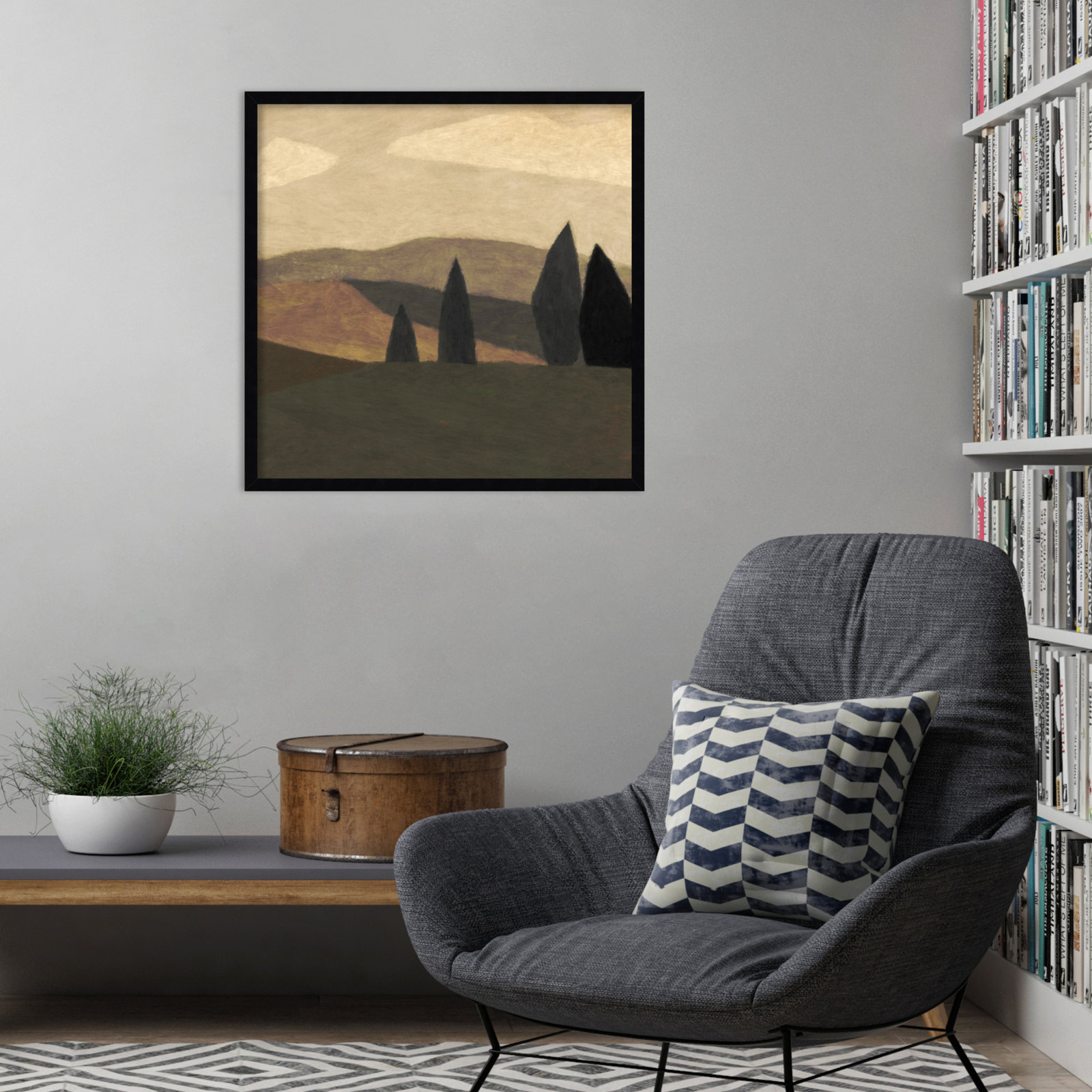 Paysage 2 Print by Dan Hobday, Black, 25" H x 25" W