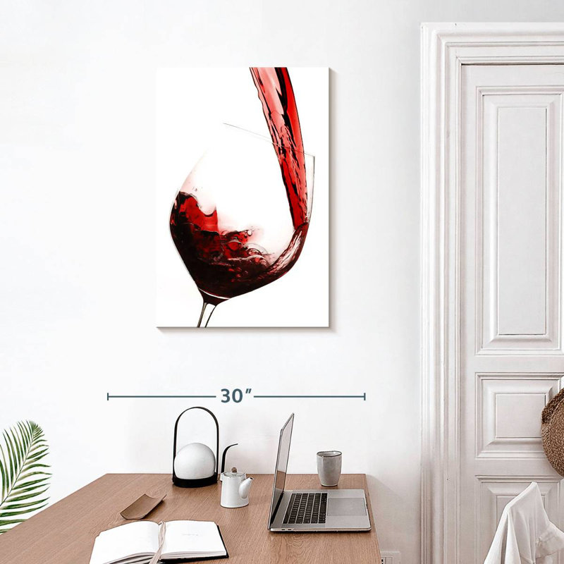 Yarlin Red Wine Flow, 30" H x 20" W