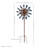 Tabron Whirling Petals 48" Blue and Brown Solid Iron Wind Spinner