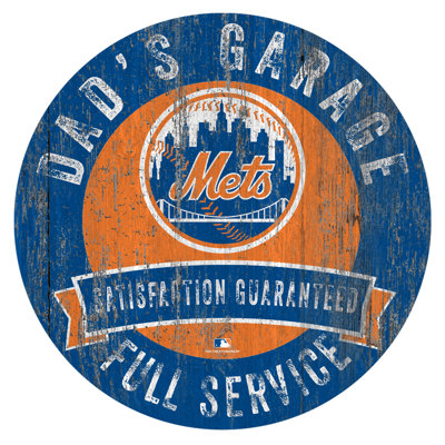 Le garage de papa, impression sur bois MLB
