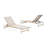 Outdoor Aluminum Lounger - Two Chaise Lounges, Frame, Breathable Mesh For Comfort, Rounded Legs With Rustic Look, Ergonomic Support, Simple Upkeep, Suitable Areas Patio Lounge 2 Rust Mesh, Rope
