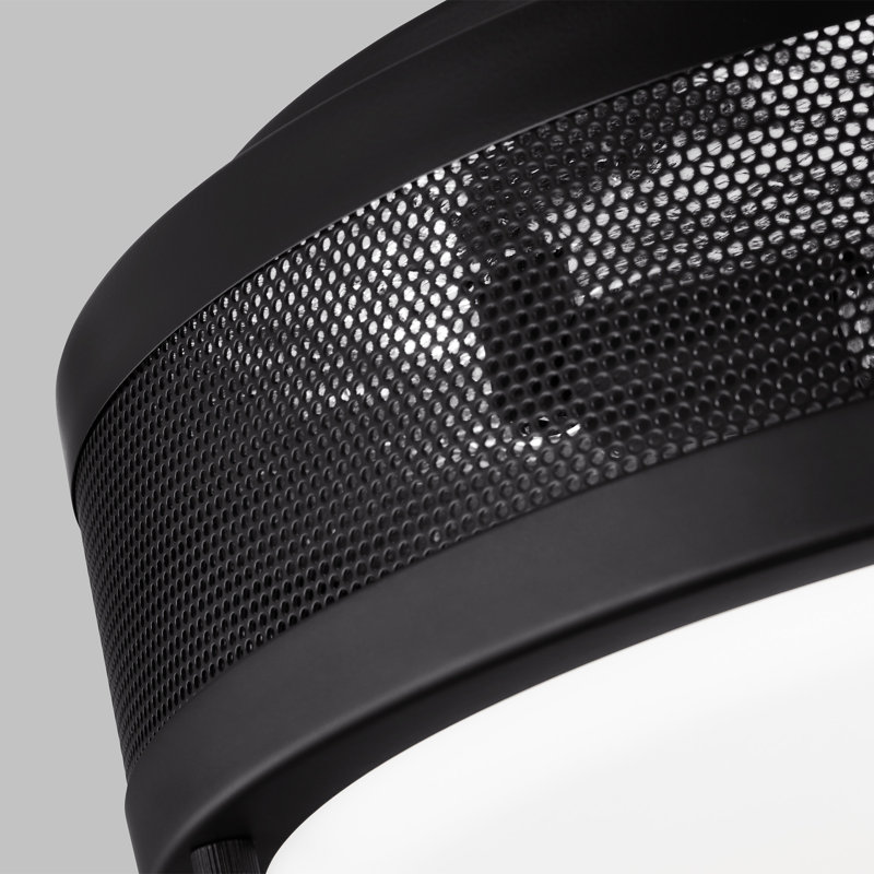 3 - Light Flush Mount, Midnight Black