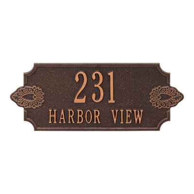 Sofia 2-Line Personalized Wall Address Plaque