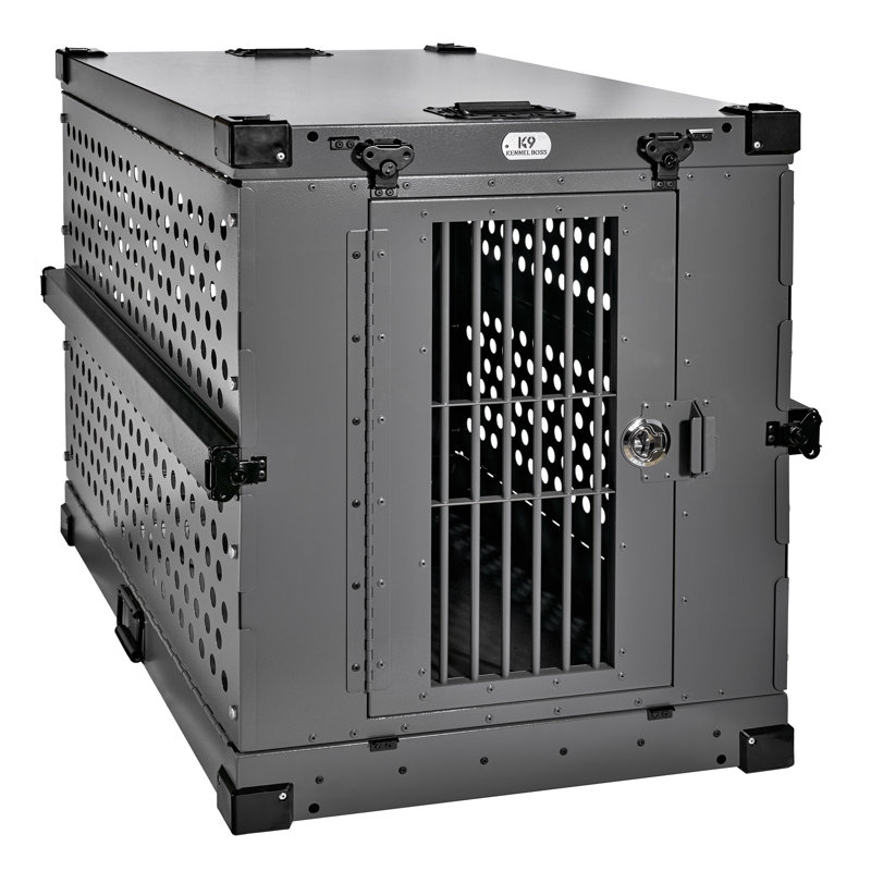 K9 Kennel Boss Dog Crate, Gray, 34.2" H x 30.1" W x 42.8" D