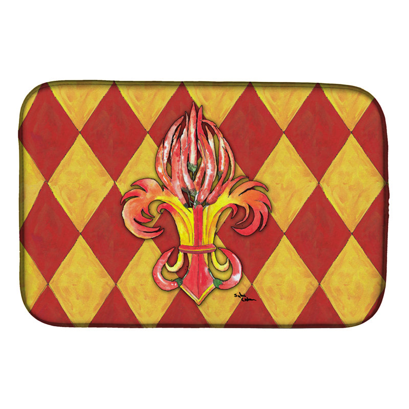Tapis de séchage poivres fleur de lis