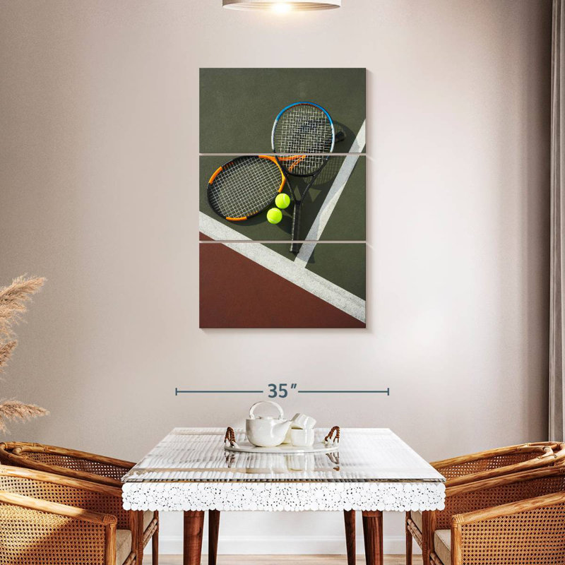 Raquettes et balles de tennis Sireci, H 45 po x l 28 po