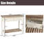 Console en bois massif 35,4 po Shila