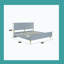 Lit pour grand lit à finition ultrabrillante / structure de lit Wave Design avec pieds en métal-2033445960