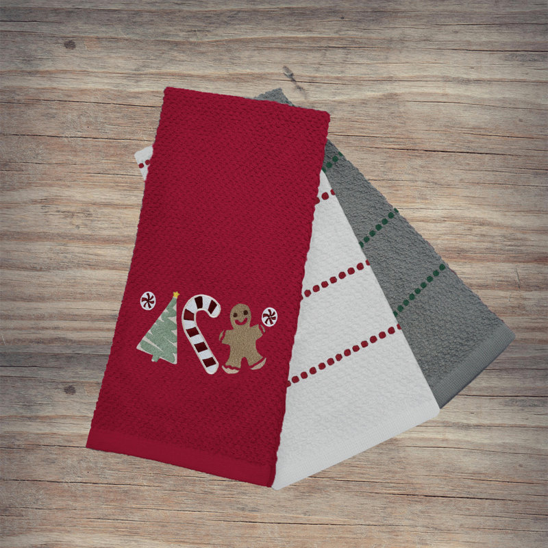 Cotton Tea Towel Kitchen Towel, Red