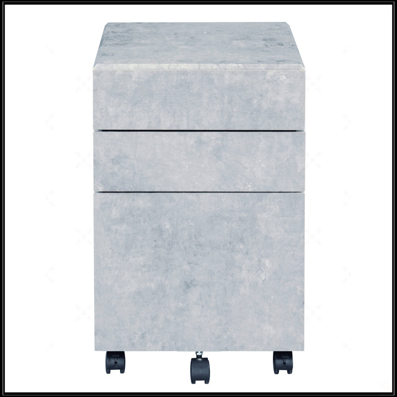 Silver 3-Drawer File Cabinet
