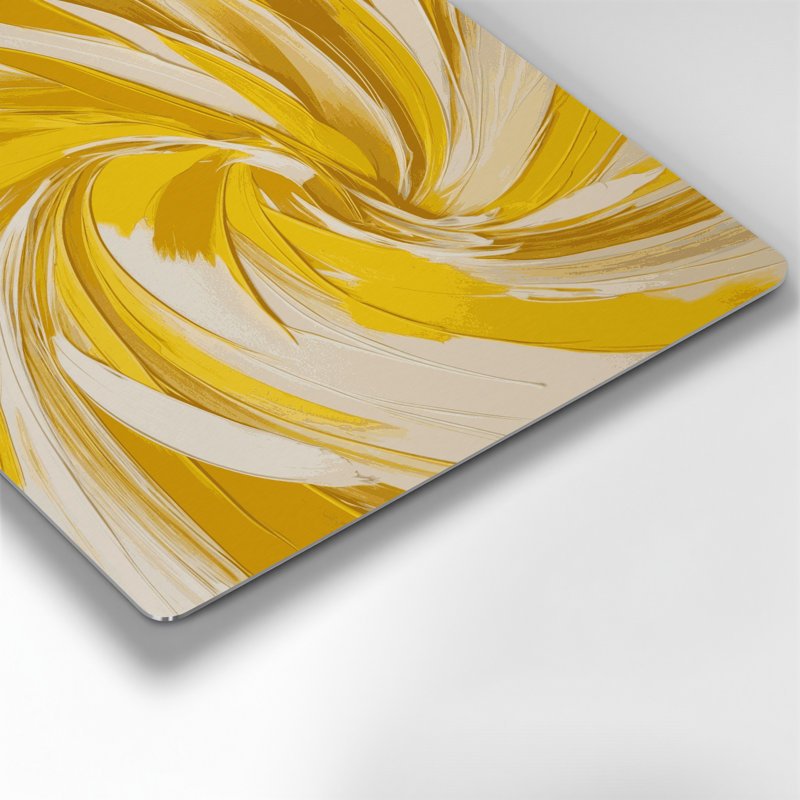 «Lyrical Abstraction 39», art mural en métal beige