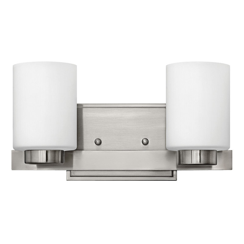 Miley 2-Light Vanity Light, Brushed Nickel, Halogen