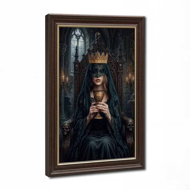 Art gothique sur toile, Halloween gothique, 18"H x 12"W