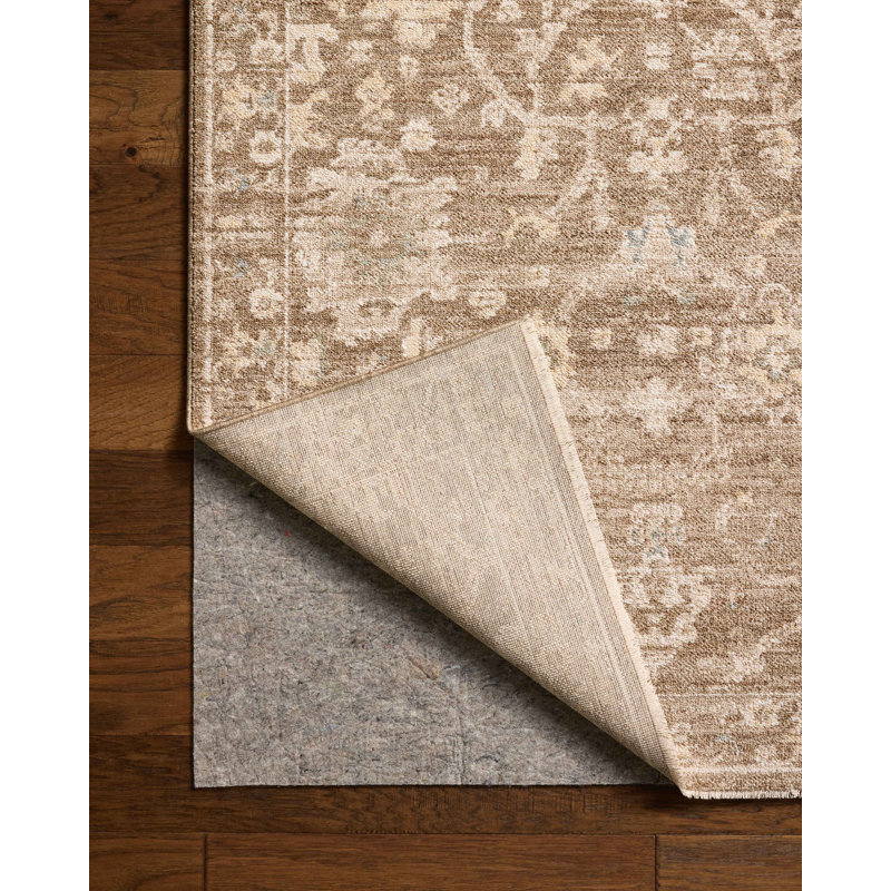 Tapis brun / terre Chris Loves Julia x Loloi, Rectangle 7 pi 10 po x 10 pi
