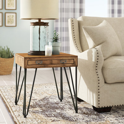 Table de bout en bois massif Hannerose