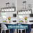Haasan 5 - Light Glass Dimmable Kitchen Island Square / Rectangle Chandelier