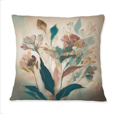 Coussin Wild Flowers In Faded Vintage Colors II