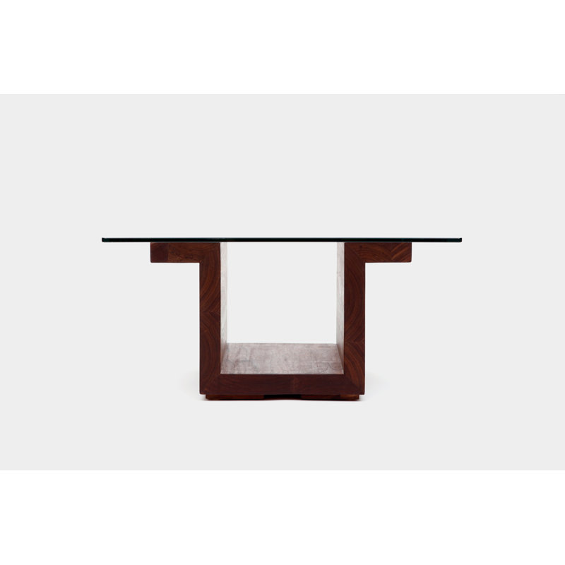SQG Coffee Table, 14.5" H x 28" L x 28" W, Walnut