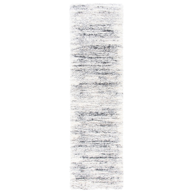 Ackley Ivory/Gray Area Rug, Runner 2'3" x 12'