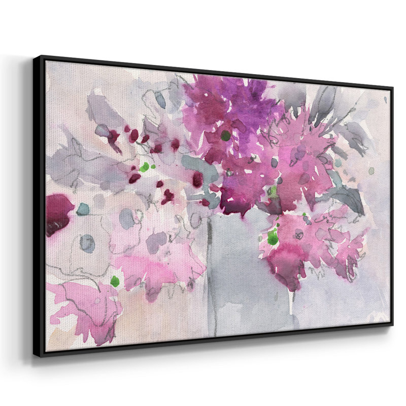 Cadre floral I, toile encadrée de qualité supérieure - prête à être accrochée, H 27 po x l 41 po x P 2 po