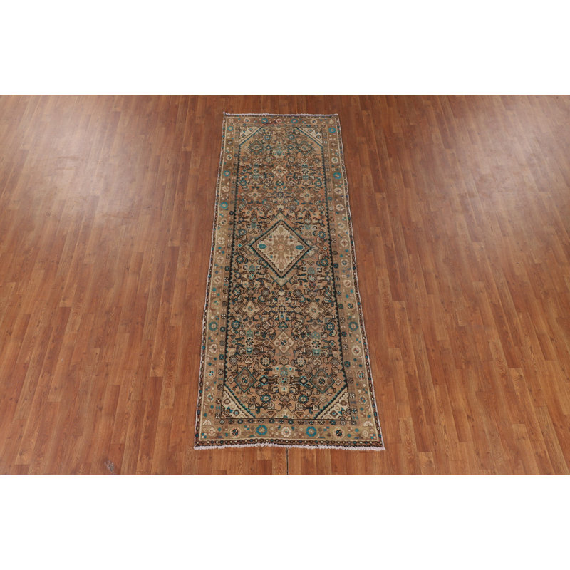 Geometric Wool   Runner Rug 3x9