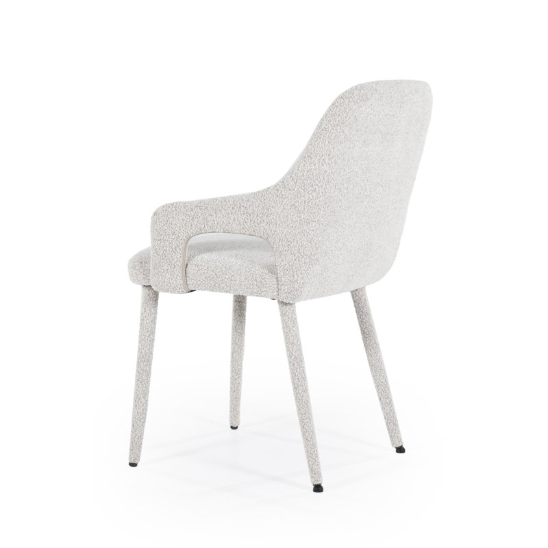 Dining Chair Upholstered Arm Chair, Beige