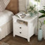 Table de chevet 2 tiroirs blanche Daneisy