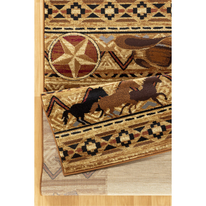 Tribes Southwest Beige Large Rug, Runner 2'7" x 7'