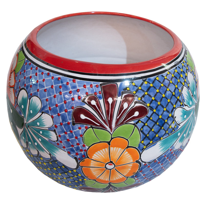 Large Round Planter- Blue