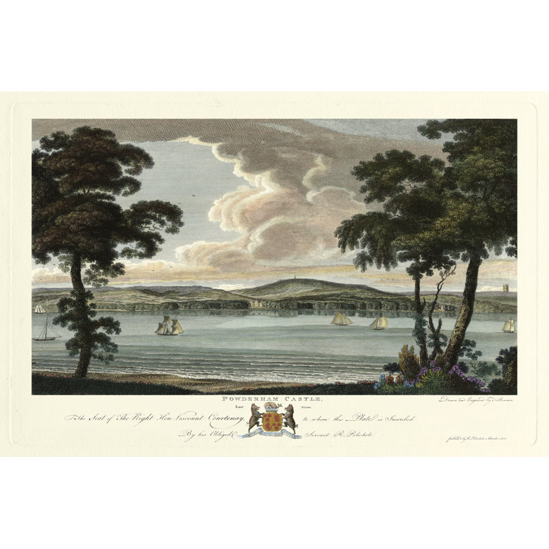 Powderham Castle by Richard Polwhele - Wrapped Canvas Art Prints, 61cm H x 91cm W x 3.8cm D