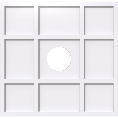 Médaillon de plafond contemporain en PVC de qualité architecturale 34 po x P 7 po x P 11 3/4 po x P 1 po