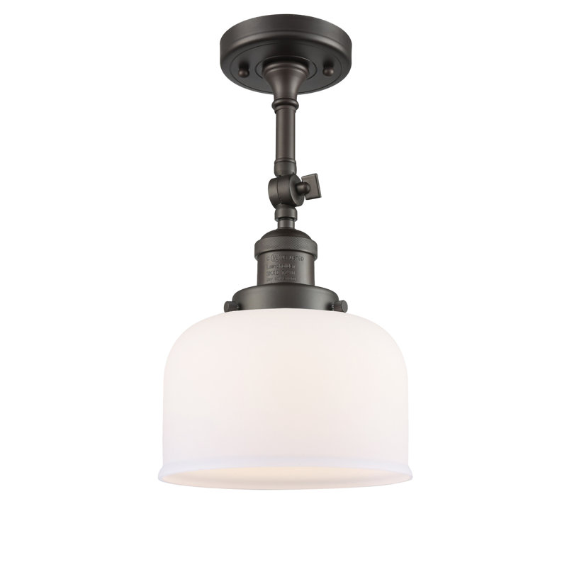 Bell - 1 Light 8" Sconce, Oil Rubbed Bronze, 6 Watt Vinage LED Bulb, Matte White Cased