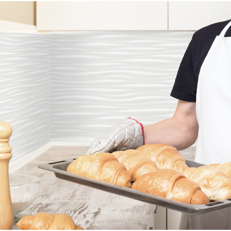 Wilderness White PVC Interlocking Wall Panels, 18.5" x 24.3", 6-Pack