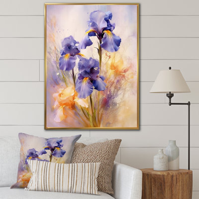 " Purple Yellow Iris Impressions "