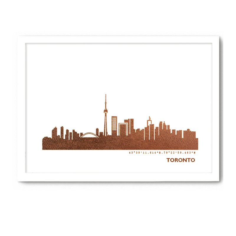 Toronto Toronto Skyline - Single Picture Frame Print, 33cm H x 43cm W x 4cm D