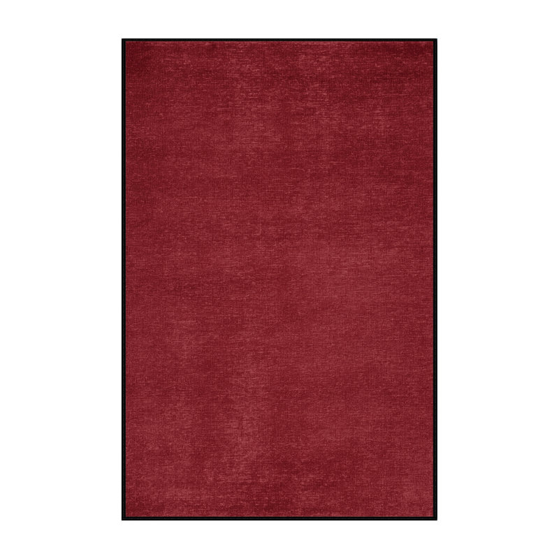 Tapis rouge uni lavable à la machine, Rectangulaire 8 pi x 12 pi