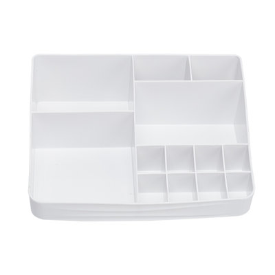 Ceallach Plastic 13 Compartment Makeup Organiser