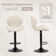 Swivel Upholstered Adjustable Height Bar Counter Stool with Metal Frame (Set of 4)
