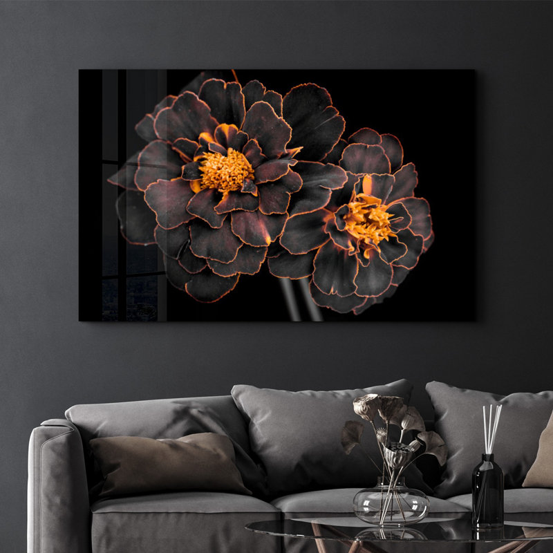 Élégante peinture murale en verre trempé de 13,8 po x 21,7 po | 100% verre trempé, épaisseur: 0,16 pouce | Imprimé UV pour des couleurs éclatantes | Parfait pour la décoration intérieure, le salon et les espaces de bureau