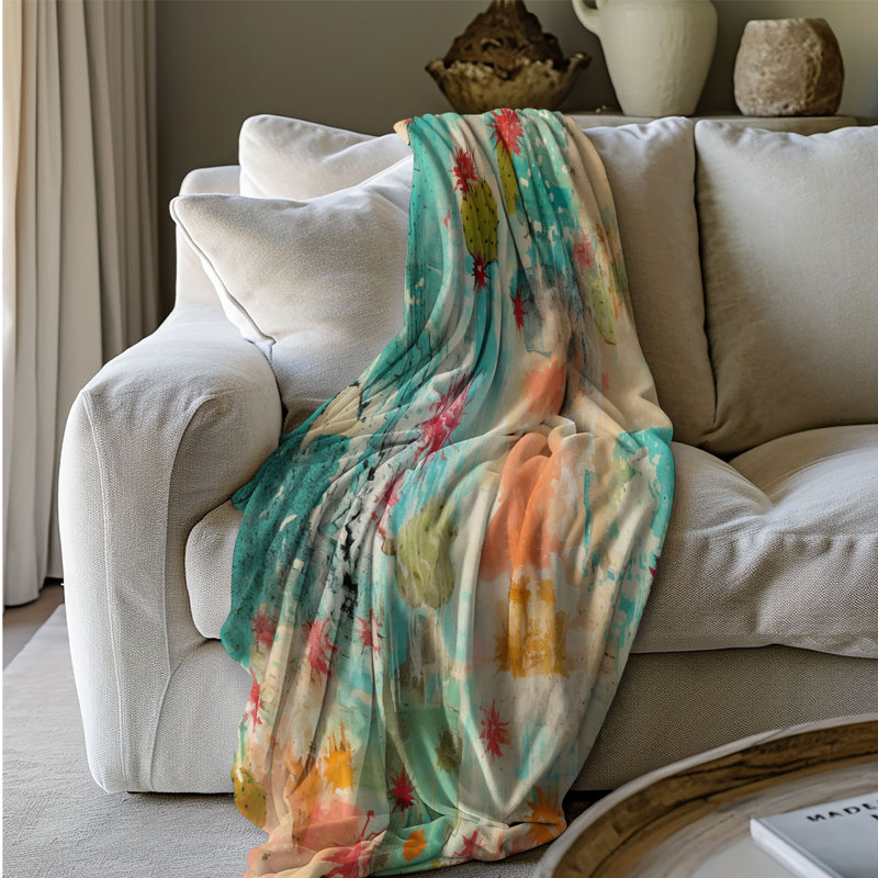  Couverture Vintage Boho Botanicals, Lit simple