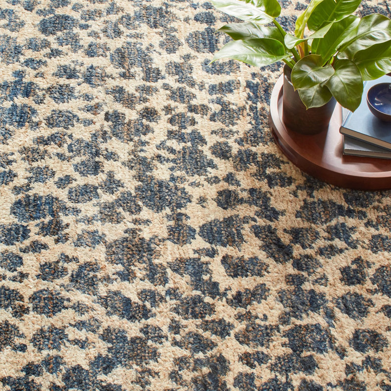 Stormi Indigo Hand Knotted Jute Rug, Rectangle 3' x 5'
