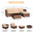 Abler 3-Person Wicker Modular Patio Conversation Set with Cushions-604579799